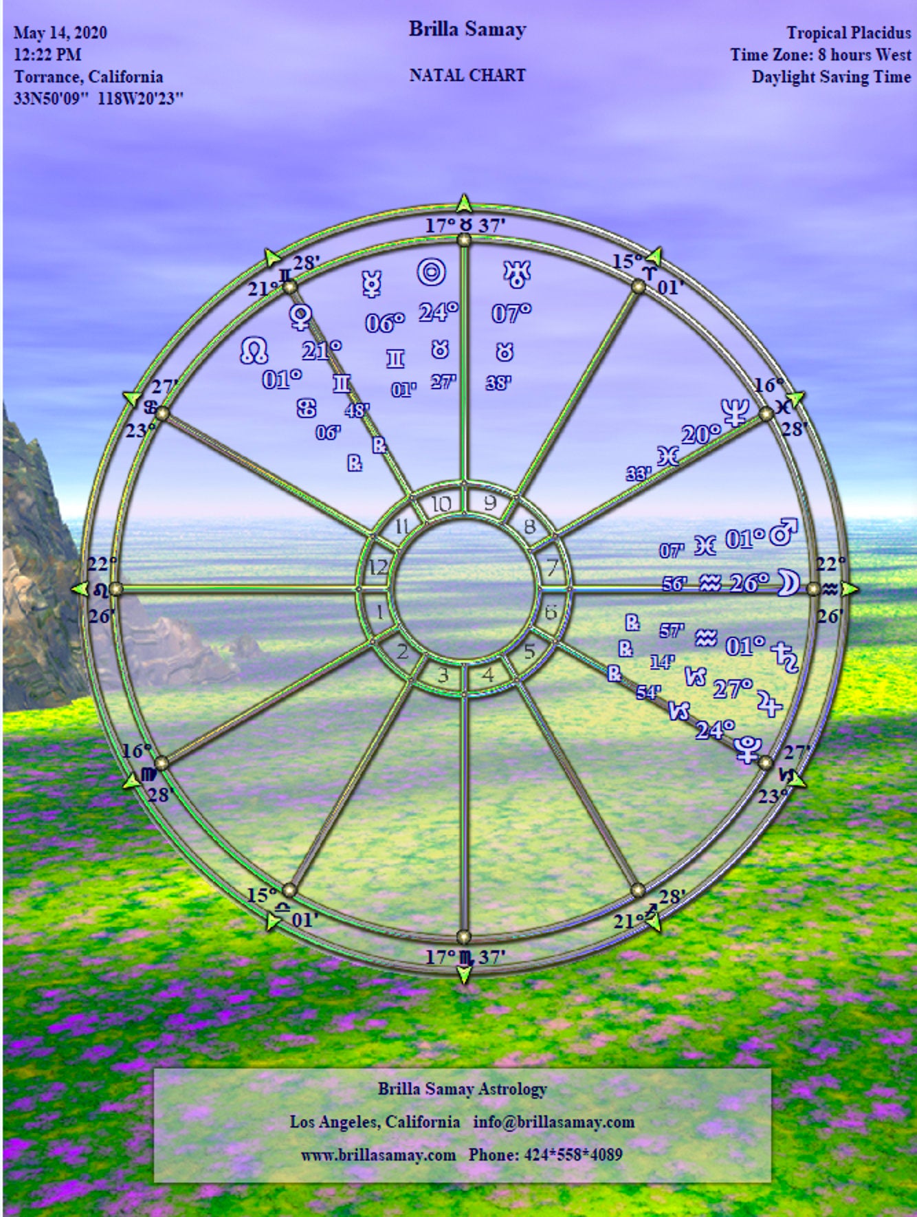 Birth Chart Personalized Art Wheel